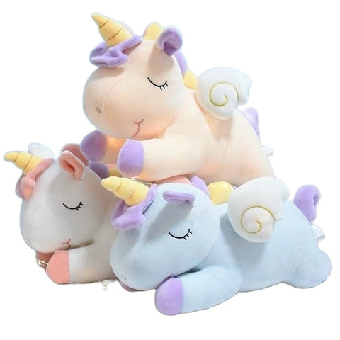 Super Soft Adorable Unicorn Stuffed Animals Dolls Plush Toy Rainbow Horse Flying Wings Fat Unicorn Stuffed Pillow Kids Girl Gift